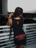 CLD HRS TANK TOP DRESS - BLACK & RED