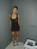 CLD HRS TANK TOP DRESS - BLACK & RED